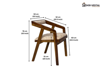 Sheesham Wood Chair Restro – Natural Finish