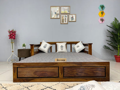 Sofa Cum Bed made with Sheesham Wood – Natural Finish