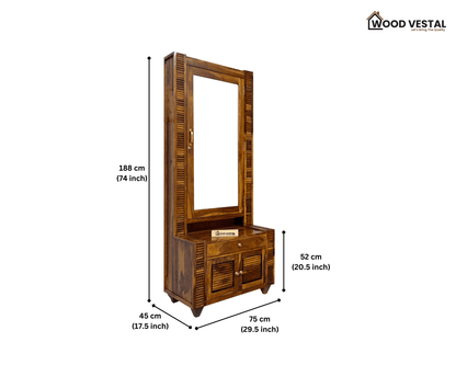 Sheesham Wood Dressing Table - Group Designed | Wooden Dressing Table for Bedroom