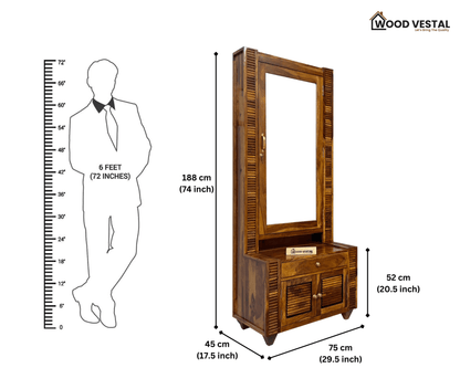 Sheesham Wood Dressing Table - Group Designed | Wooden Dressing Table for Bedroom