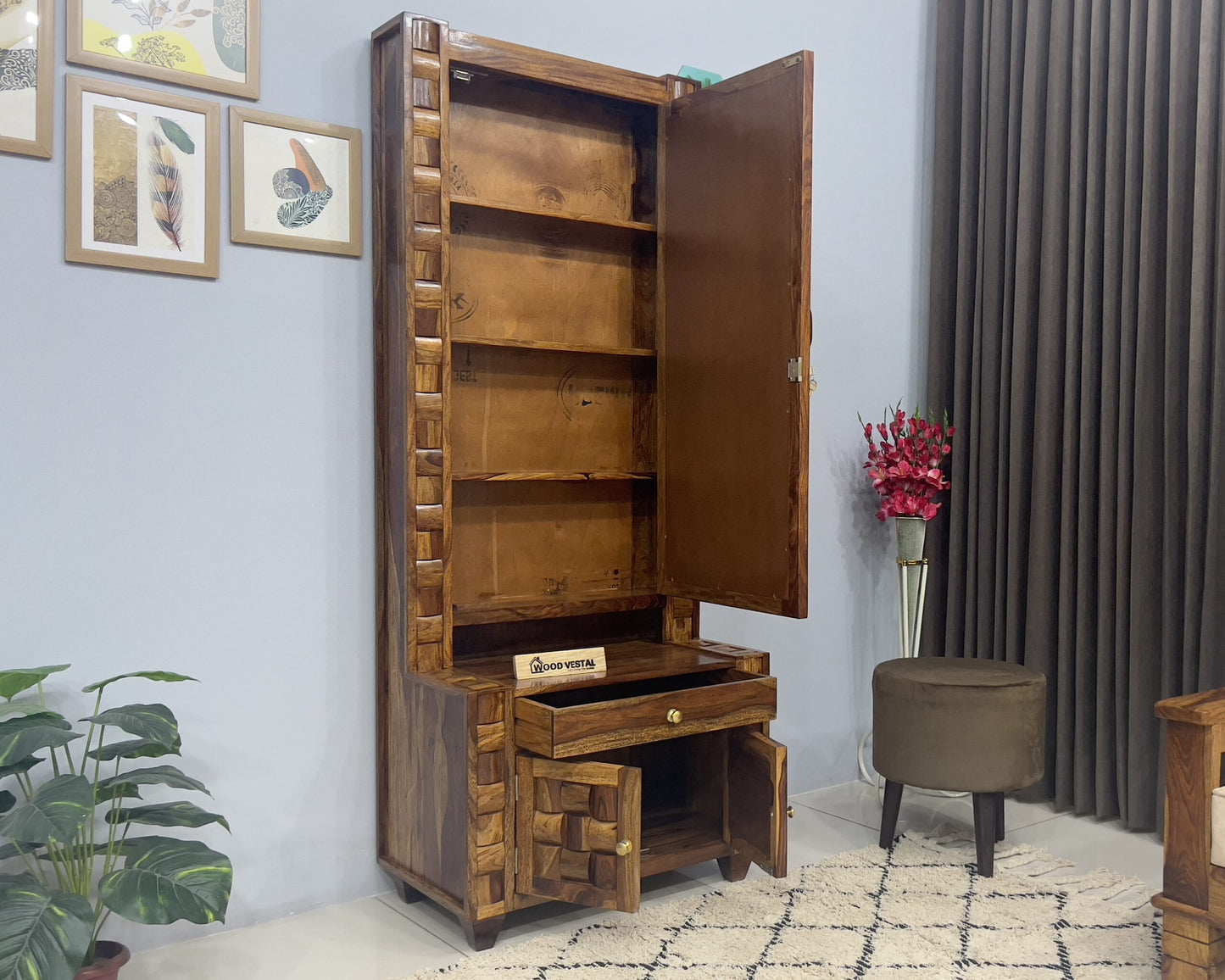 Sheesham Wood Dressing Table - Wooden Niwar Design | Wooden Dressing Table for Bedroom