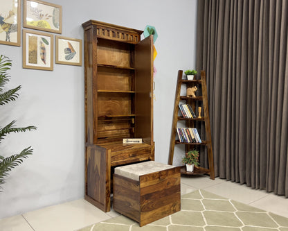 Sheesham Wood Dressing Table with Stool | Wooden Dressing Table for Bedroom