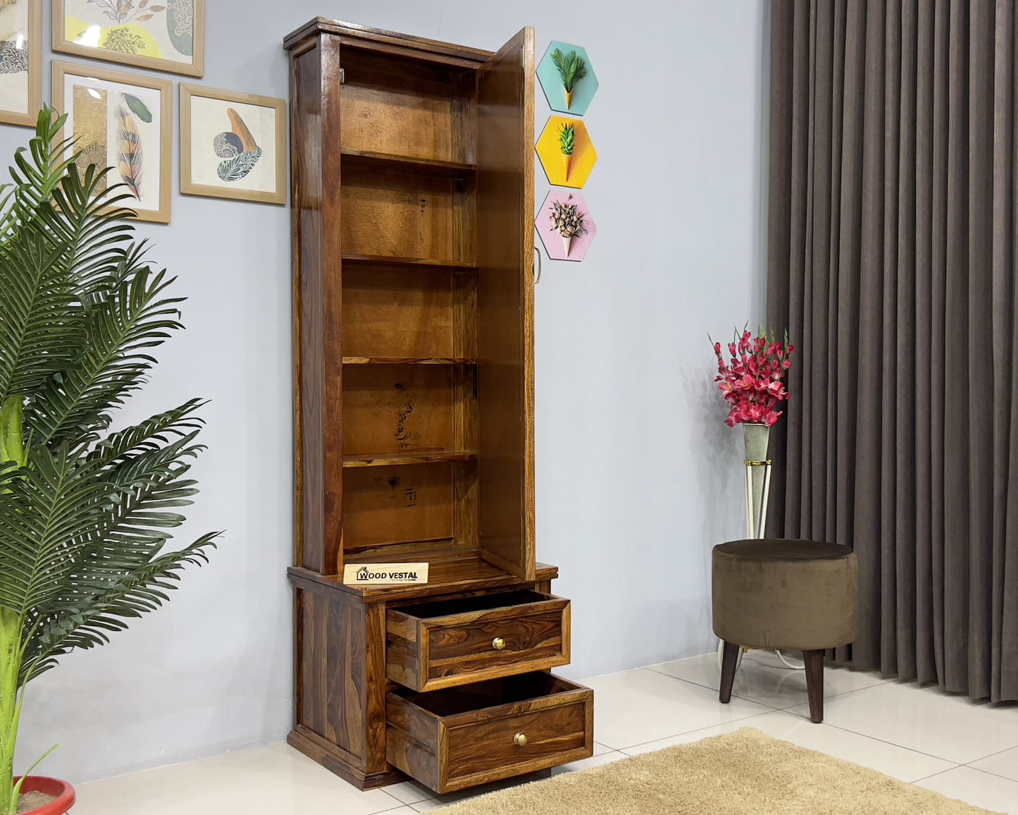 Sheesham Wood Dressing Table - Mini | Wooden Dressing Table for Bedroom